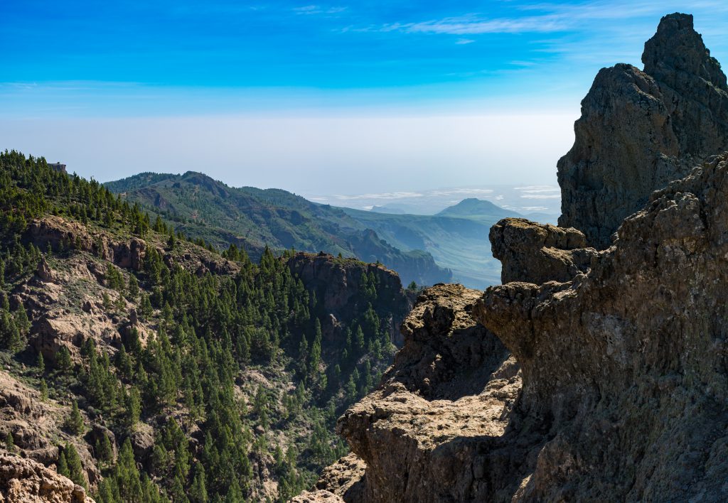 Breathtaking view from Pico del Nieves, Gran Canaria, mountains