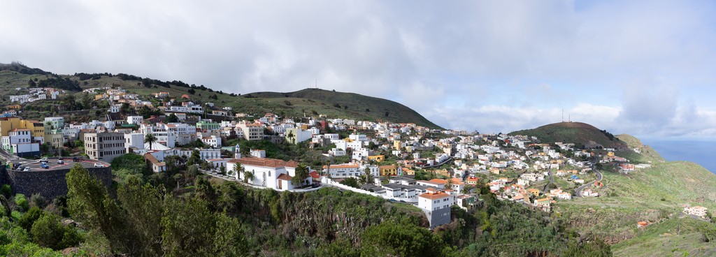 Panorama of Valverde, capital of El Hierro island, Canary Islands, Spain