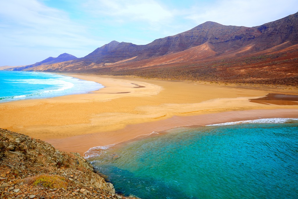 Plaża Cofete Fuerteventura Barlovento w Hiszpanii Wyspy Kanaryjskie