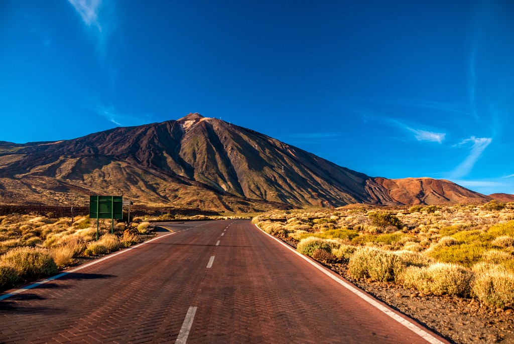 Spain, Canary Islands, Tenerife. Road to Mount El Teide.
