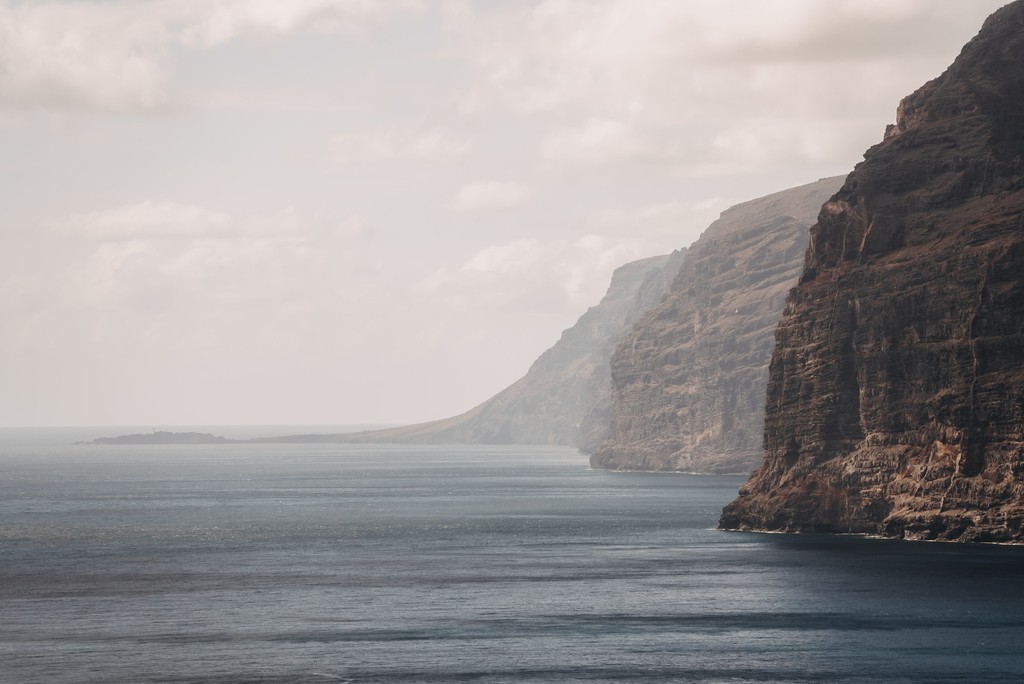 Photo of the cliffs at the Los Gigantes coast in the southern region of the island of Tenerife (Canary Islands, Europe)
