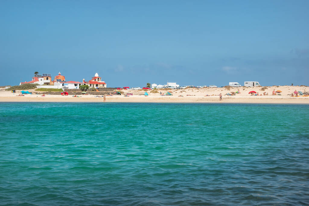 View of the beautiful El Cotillo and Los Lagos Beach (Playa de Los Lagos) - Fuerteventura, Canary Islands, Spain