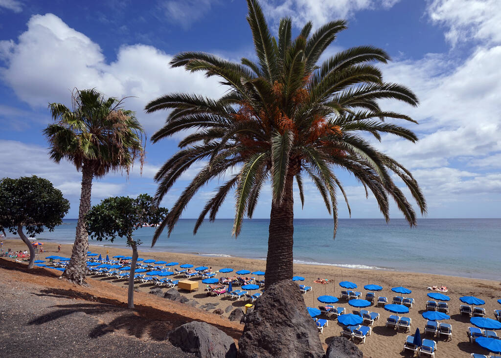    Beach on Canarian island Lanzarote                            