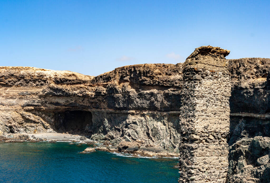 Cuevas De Ajuy and Playa Ajuy, Pájara, Las Palmas, Fuerteventura, Spain, Canaries, black beach and caves