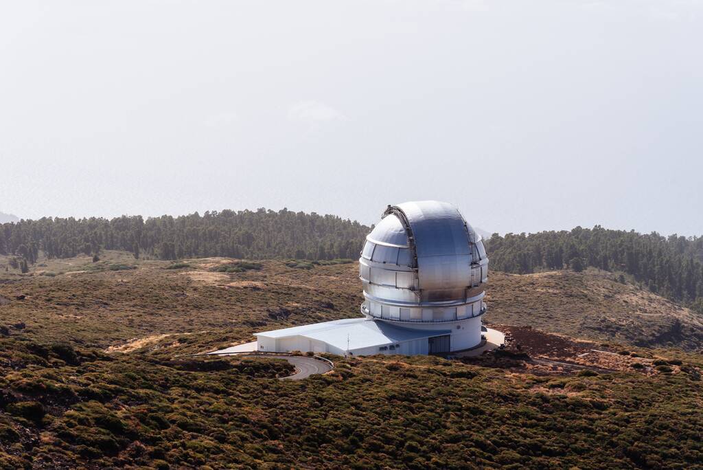El Paso, Spain - August 14, 2021: Roque De Los Muchachos Astronomical Observatory, La Palma, Canary Islands. Gran Telescopio Canarias