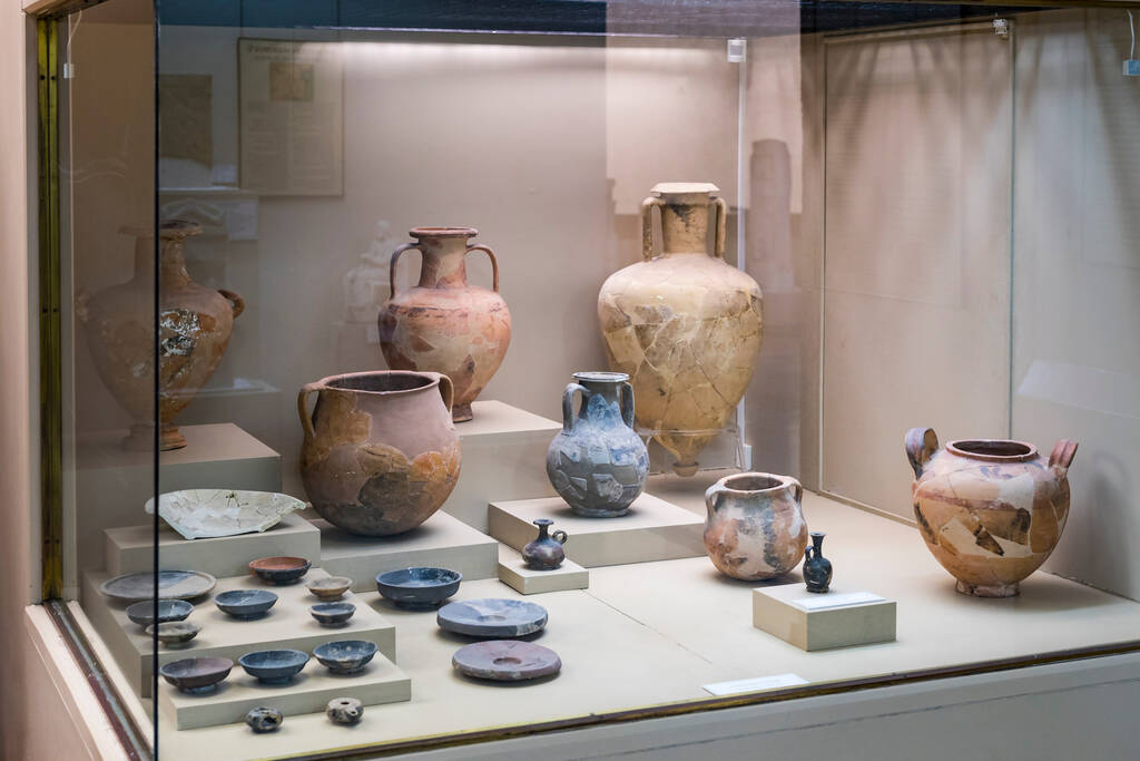 ISTANBUL, TURKEY - 4 APRIL , 2017: Museum of Archeology in Istanbul, ancient exhibits of ancient empires inhabiting the territory of present-day Turkey
