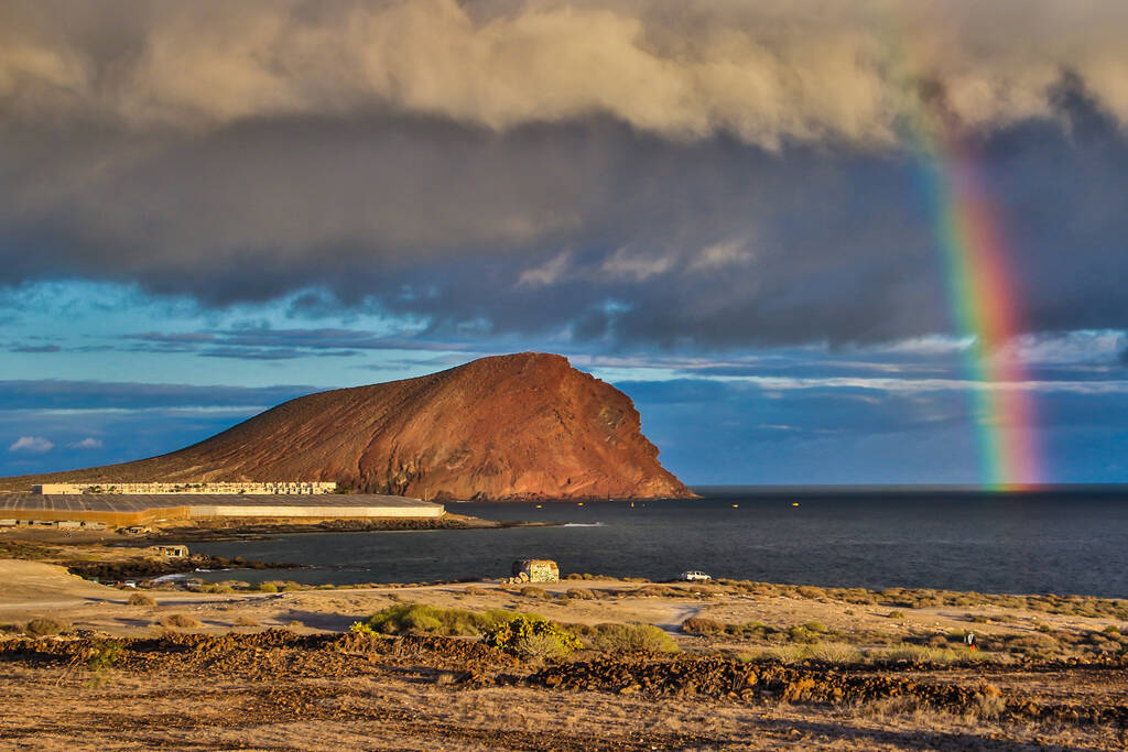 The Rainbow above Montana roja, Tenerife, Canary Islands